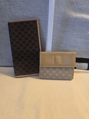 Celine Triomphe Checkbook & Small Wallet Set